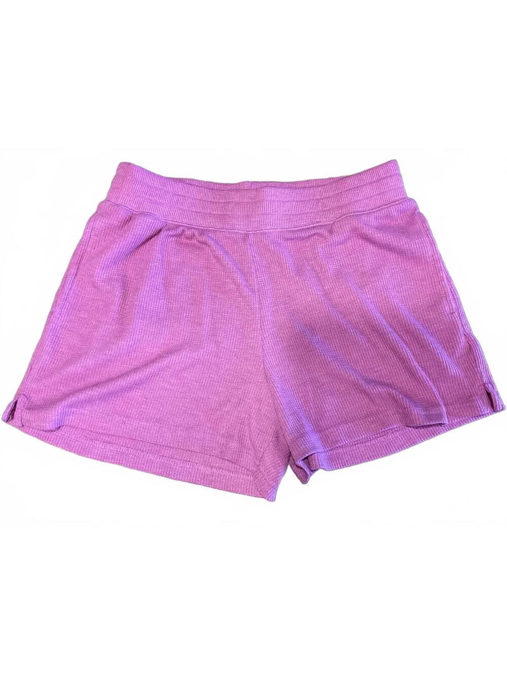 Olive & Oak Womens Elastic Waist Purple Shorts With Pockets Size  M